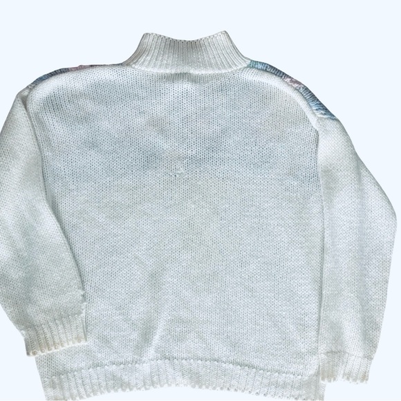 Vintage 90's Hand Knit Chunky Geometric Sweater - Jamie Scott- Medium - Picture 2 of 9